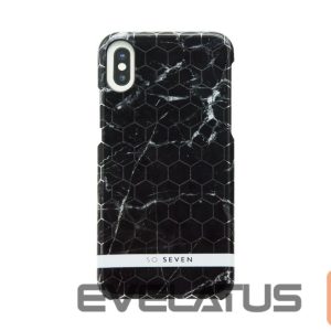 Nugarėlės dėklai SoSeven Apple iPhone X/XS Milan Case Hexagonal Marble Black