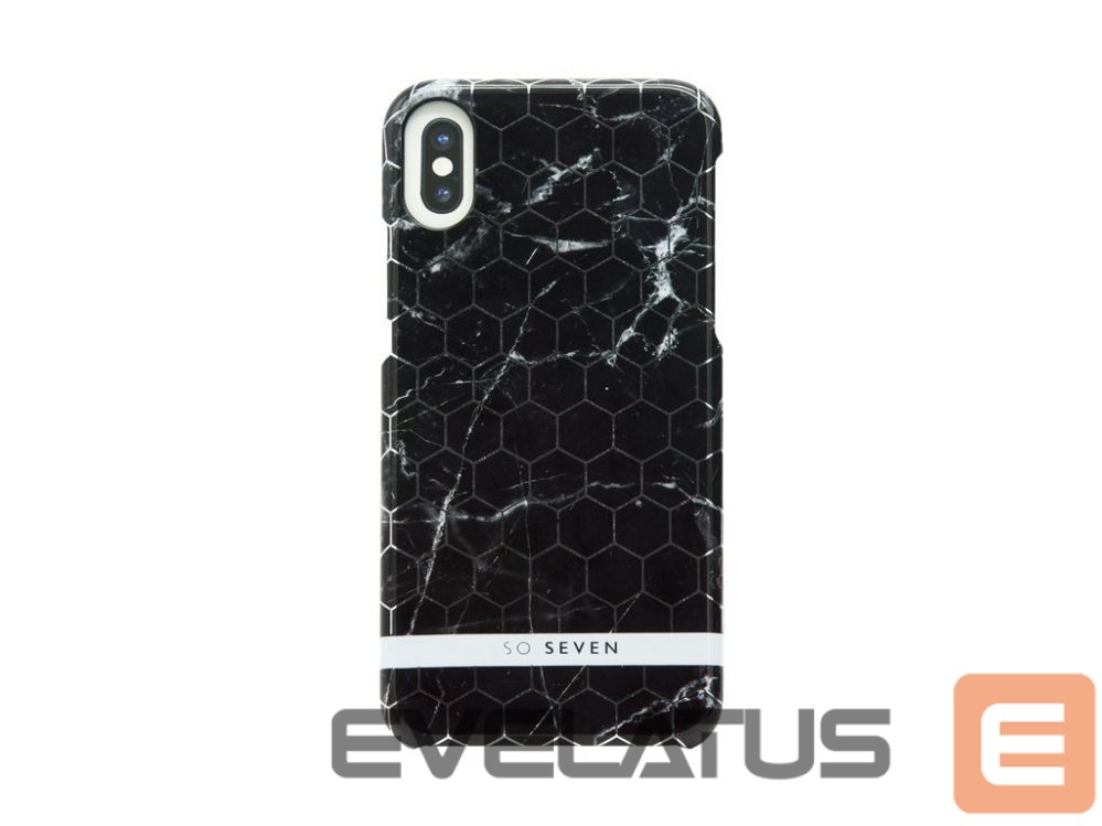 Nugarėlės dėklai SoSeven Apple iPhone X/XS Milan Case Hexagonal Marble Black