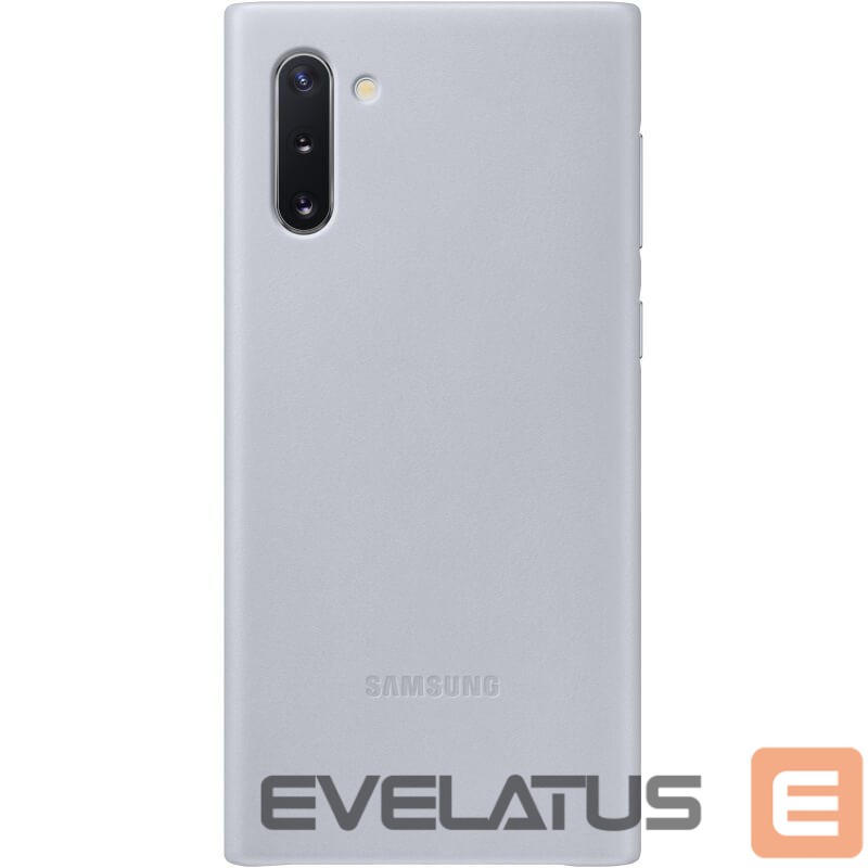 Nugarėlės dėklai Samsung Galaxy Note 10 Leather Cover Gray