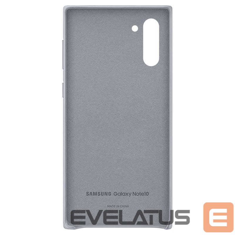 Nugarėlės dėklai Samsung Galaxy Note 10 Leather Cover Gray