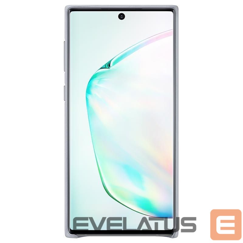 Nugarėlės dėklai Samsung Galaxy Note 10 Leather Cover Gray