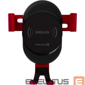 Automatinis laikiklis Evelatus - Gravity Car Holder with Wireless Charger WCH02 Red