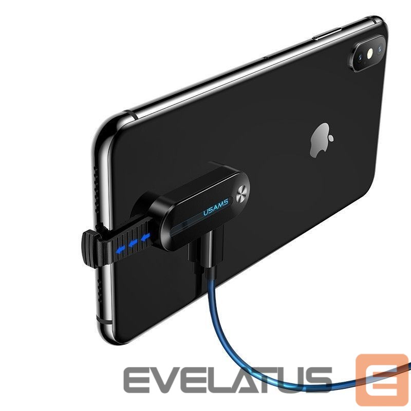 Adapteris USAMS Lightning Dual Adapter with LED Light SJ357 Black