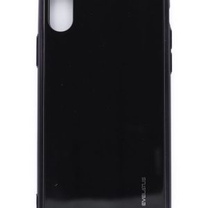 Nugarėlės dėklai Evelatus Apple iPhone X/XS Water Ripple Full Color Electroplating Tempered Glass Black