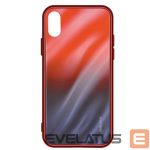 Nugarėlės dėklai Evelatus Samsung Galaxy A20e Water Ripple Full Color Electroplating Tempered Glass Gradient Red-Black