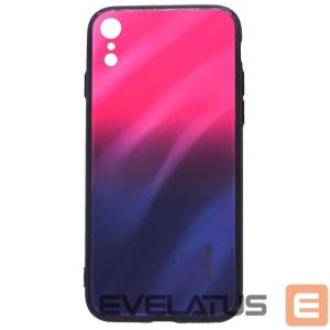 Nugarėlės dėklai Evelatus Apple iPhone XR Water Ripple Gradient Color Anti-Explosion Tempered Glass Case Gradient Pink-Purple