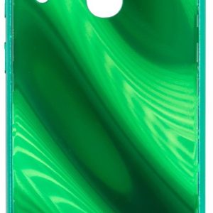Nugarėlės dėklai Evelatus Samsung Galaxy A40 Water Ripple Full Color Electroplating Tempered Glass Case Green