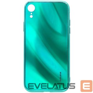 Nugarėlės dėklai Evelatus Apple iPhone XR Water Ripple Full Color Electroplating Tempered Glass Case Green