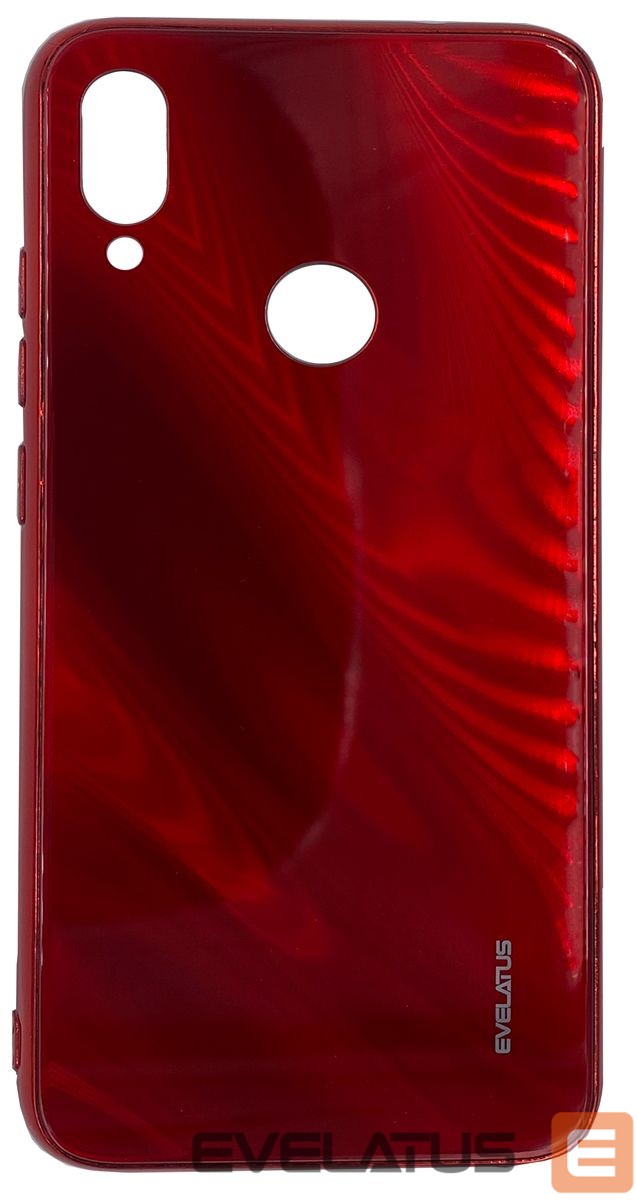 Nugarėlės dėklai Evelatus Xiaomi Note 7 Water Ripple Full Color Electroplating Tempered Glass Case Red
