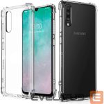 Nugarėlės dėklai Evelatus Samsung Galaxy A70 Military Shockproof Silicone Case TPU Transparent