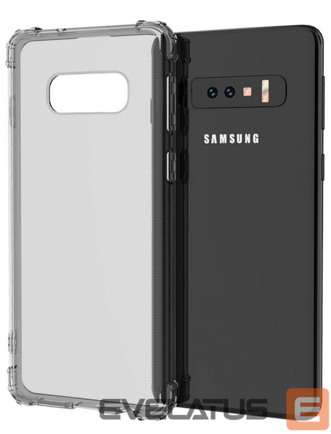 Nugarėlės dėklai Evelatus Samsung S10e Military Shockproof Silicone Case TPU Black