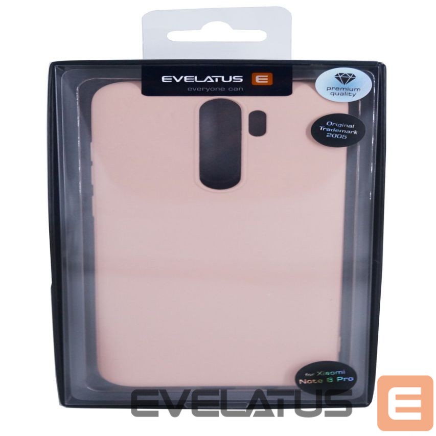 Nugarėlės dėklai Evelatus Xiaomi Note 8 Pro Soft Silicone Beige
