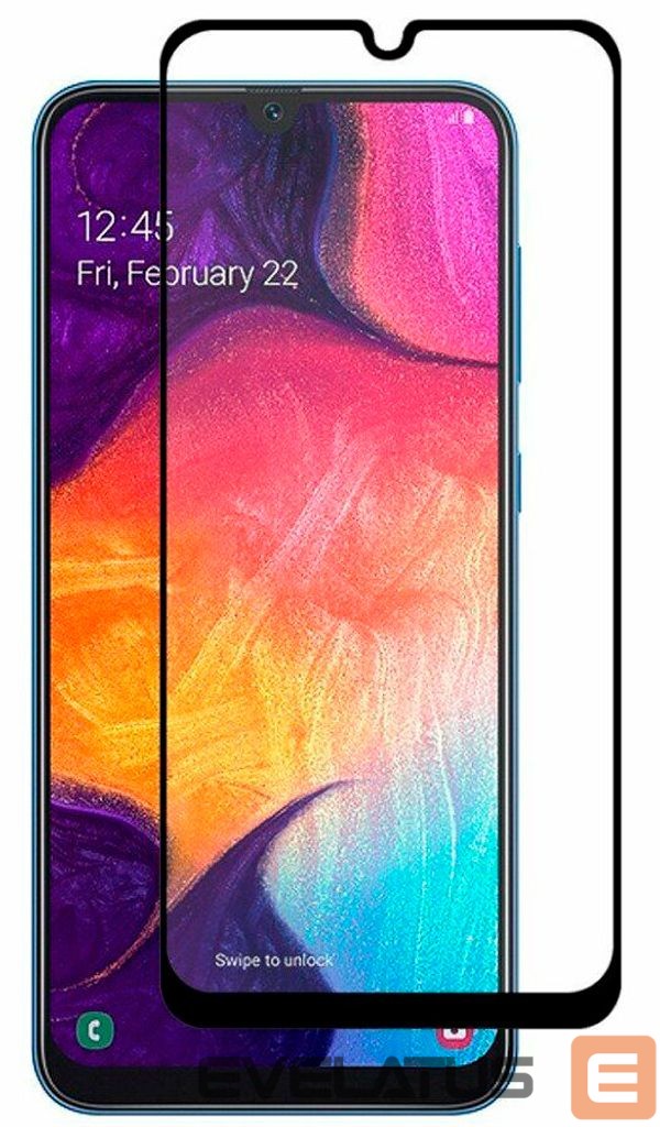 Apsauginiai stiklai Evelatus Samsung Galaxy A20/A30s/A50/A50s 2.5D Full Cover Japan Glue Glass Anti-Static