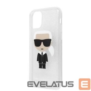 Nugarėlės dėklai Karl Lagerfeld Apple iPhone 11 Pro MAX Glitter Iconic Body Cover Silver