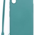 Nugarėlės dėklai Evelatus Samsung Galaxy A10 Soft Touch Silicone Case with Strap Blue