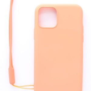 Nugarėlės dėklai Evelatus Apple iPhone 11 Pro Soft Touch Silicone Case with Strap Pink