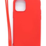 Nugarėlės dėklai Evelatus Apple iPhone 11 Pro Soft Touch Silicone Case with Strap Red