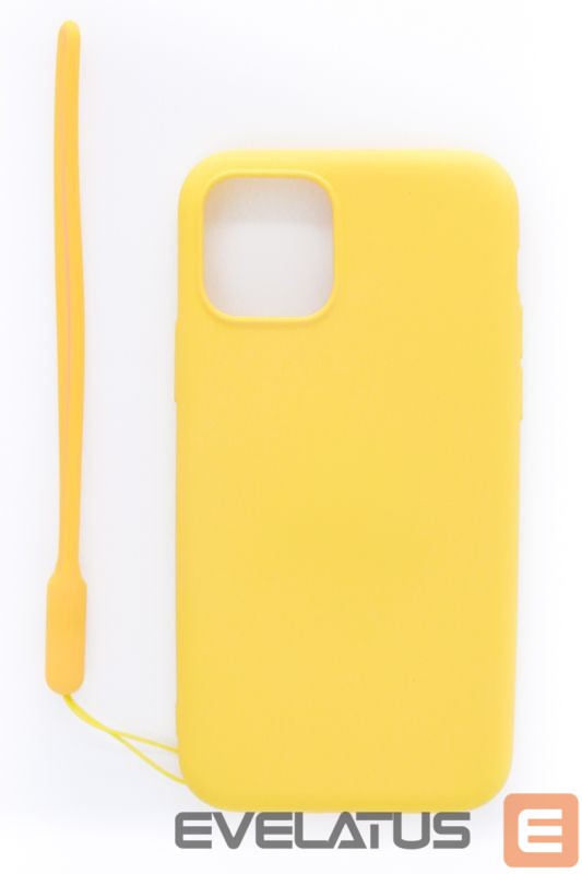 Nugarėlės dėklai Evelatus Apple iPhone 11 Pro Soft Touch Silicone Case with Strap Yellow