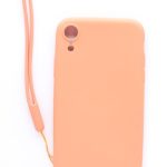 Nugarėlės dėklai Evelatus Apple iPhone XR Soft Touch Silicone Case with Strap Pink