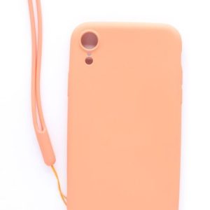 Nugarėlės dėklai Evelatus Apple iPhone XR Soft Touch Silicone Case with Strap Pink
