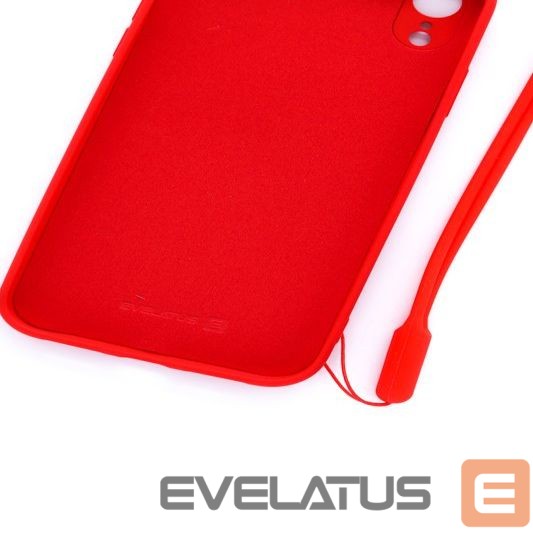 Nugarėlės dėklai Evelatus Apple iPhone XR Soft Touch Silicone Case with Strap Red