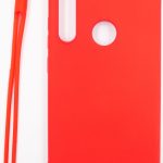 Nugarėlės dėklai Evelatus Xiaomi Xiaomi Redmi Note 8 / Redmi Note 8 2021 Soft Touch Silicone Case with Strap Red