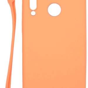 Nugarėlės dėklai Evelatus Huawei P30 Lite Soft Touch Silicone Case with Strap Pink
