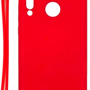 Nugarėlės dėklai Evelatus Huawei P30 Lite Soft Touch Silicone Case with Strap Red