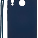 Nugarėlės dėklai Evelatus Huawei P30 Lite Soft Touch Silicone Case with Strap Dark Blue