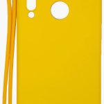 Nugarėlės dėklai Evelatus Huawei P30 Lite Soft Touch Silicone Case with Strap Yellow