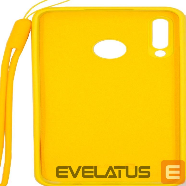 Nugarėlės dėklai Evelatus Huawei P30 Lite Soft Touch Silicone Case with Strap Yellow