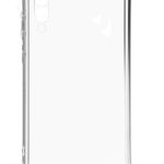 Nugarėlės dėklai Evelatus Samsung Galaxy A50 Silicone Transparent with Necklace TPU Strap Silver