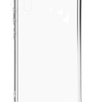 Nugarėlės dėklai Evelatus Samsung Galaxy A70 Silicone Transparent with Necklace TPU Strap Silver