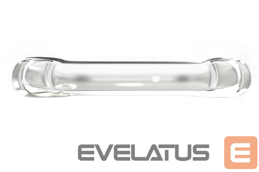 Nugarėlės dėklai Evelatus Apple iPhone XS Max Silicone Transparent with Necklace TPU Strap Silver