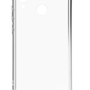 Nugarėlės dėklai Evelatus Huawei P Smart 2019 Silicone Transparent with Necklace TPU Strap Silver