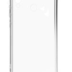 Nugarėlės dėklai Evelatus Huawei Y7 2019 Silicone Transparent with Necklace TPU Strap Silver