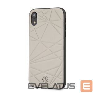 Nugarėlės dėklai Mercedes-Benz Apple iPhone XR Twister Genuine Leather Hard Case Grey