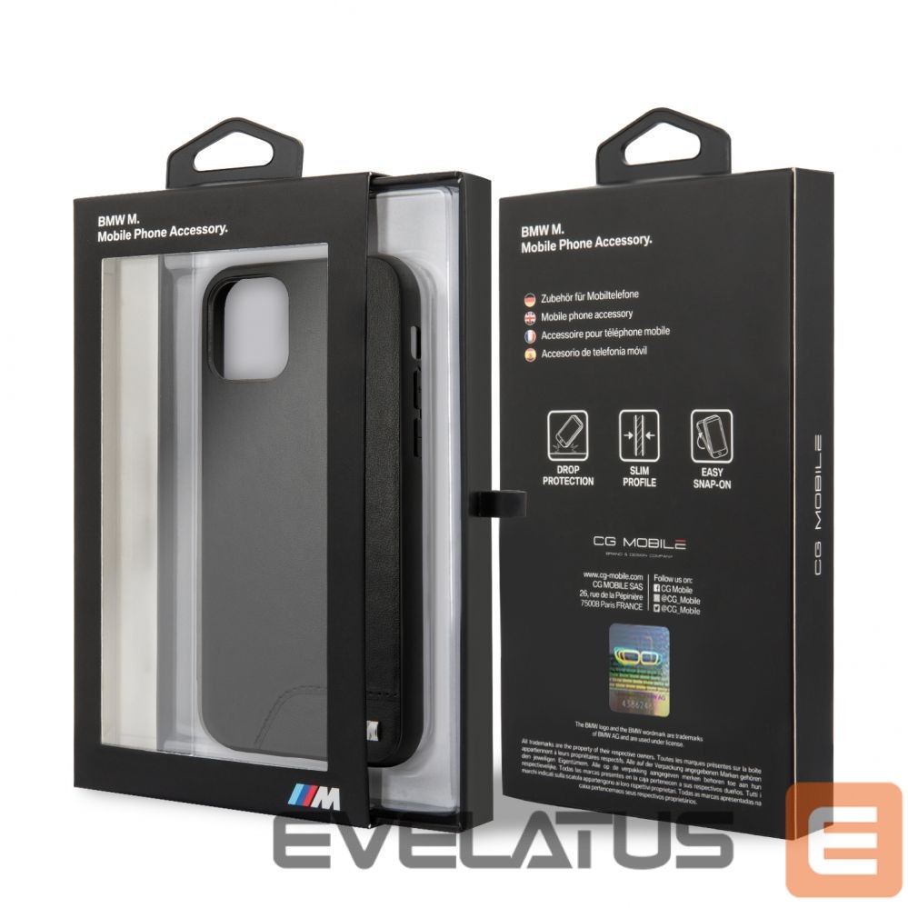 Nugarėlės dėklai BMW Apple iPhone 11 Pro Hardcase Smooth PU Leather Black