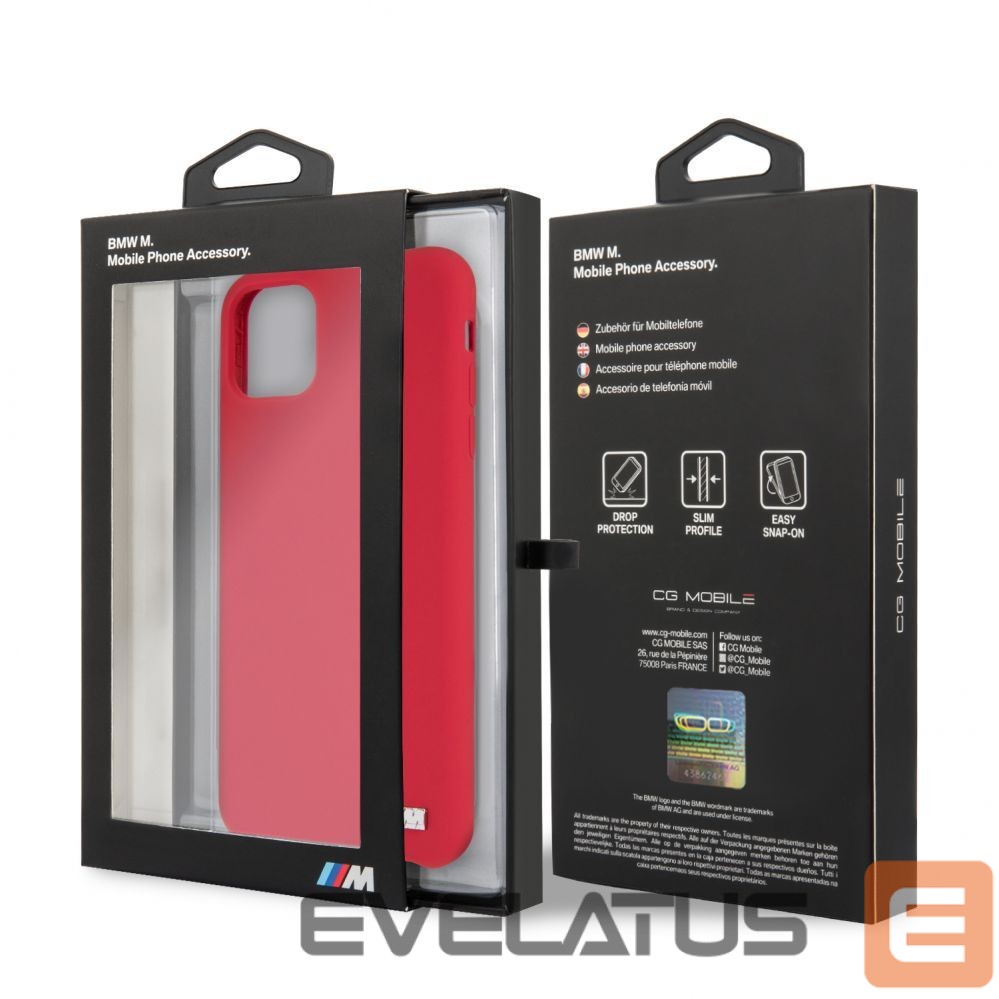 Nugarėlės dėklai BMW Apple iPhone 11 Pro Max Hardcase Silicone Red