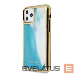 Nugarėlės dėklai Guess Apple iPhone 11 Pro PC/TPU Glow In Dark Sand Gold Blue