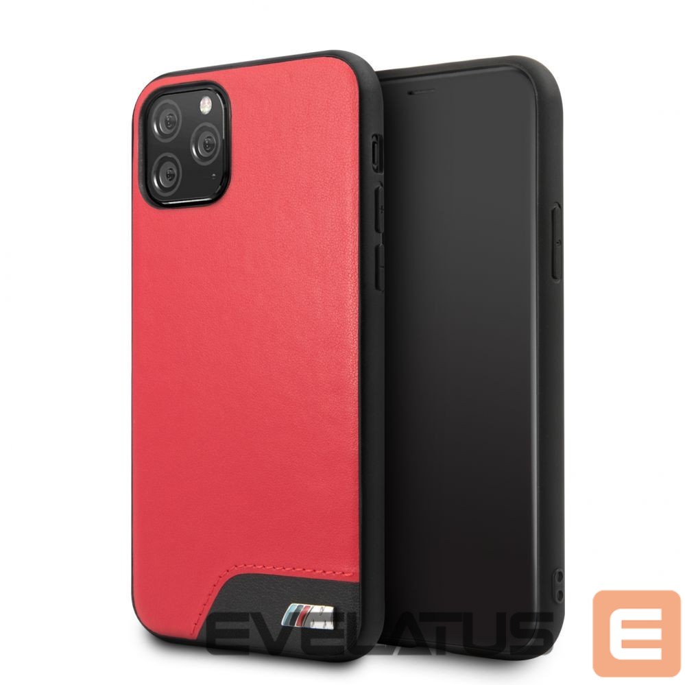 Nugarėlės dėklai BMW Apple iPhone 11 Pro Hardcase Smooth PU Leather Red