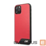 Nugarėlės dėklai BMW Apple iPhone 11 Pro Hardcase Smooth PU Leather Red