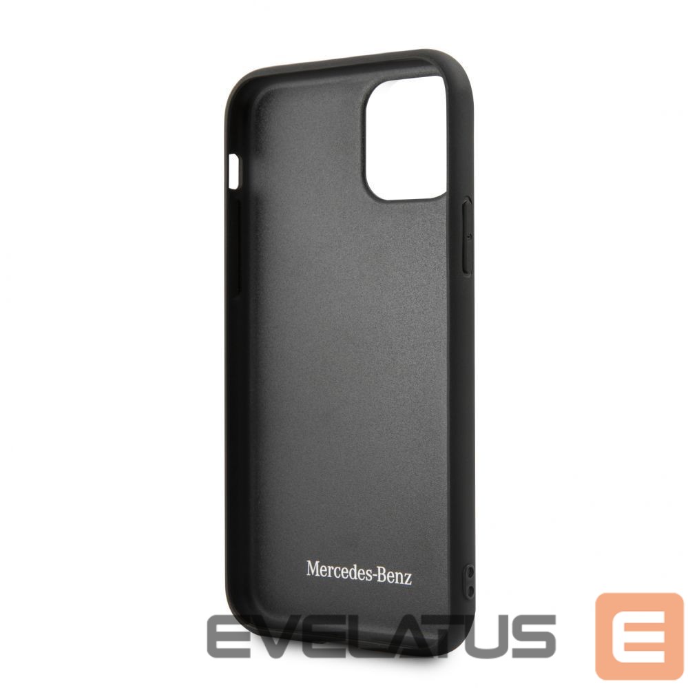 Nugarėlės dėklai Mercedes-Benz Apple iPhone 11 Pro Leather Hardcase Perforation Black
