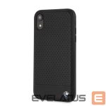 Nugarėlės dėklai BMW Apple iPhone XR Perforated Leather Hardcase Black