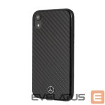 Nugarėlės dėklai Mercedes-Benz Apple iPhone XR Hard Case Real Carbon Fiber Black