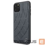 Nugarėlės dėklai Mercedes-Benz Apple iPhone 11 Pro Max Quilted Genuine Leather Blue