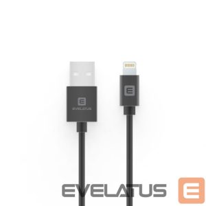 Kabelis Evelatus  Evelatu Lightning cable 2M MFI07 Black