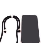 Nugarėlės dėklai Evelatus Samsung A50 Case with rope Black Transparent