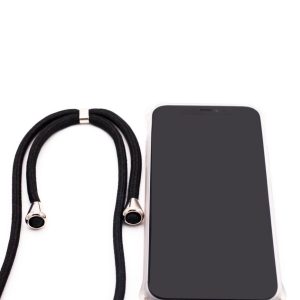 Nugarėlės dėklai Evelatus Samsung A50 Case with rope Black Transparent