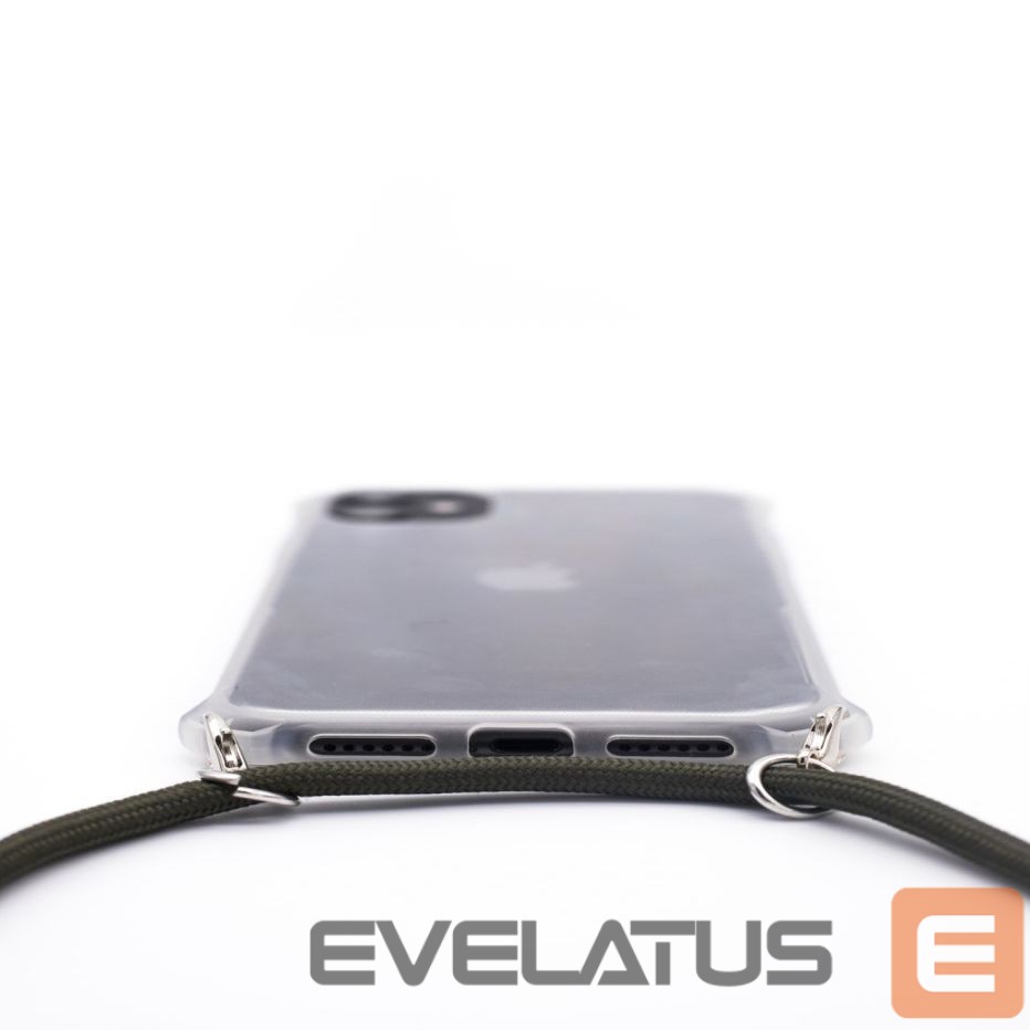 Nugarėlės dėklai Evelatus Apple iPhone 11 Pro Max Case with rope Green Transparent